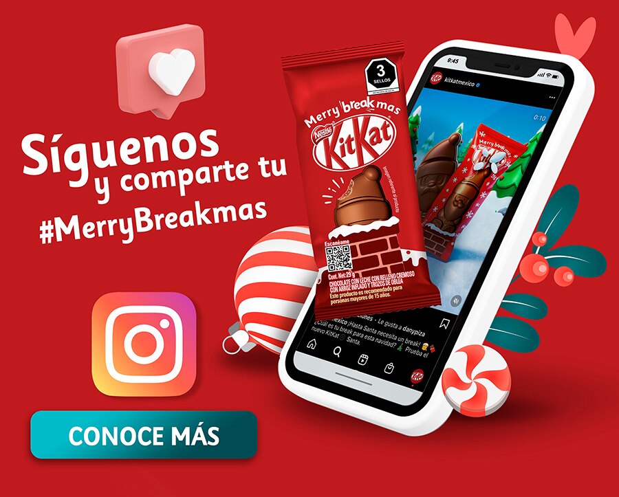 redes sociales Kitkat Merry Breakmas